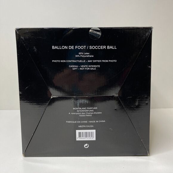 Montblanc Parfums Black Football Soccer Ball Collectible NEW with Original Box - Picture 10 of 10
